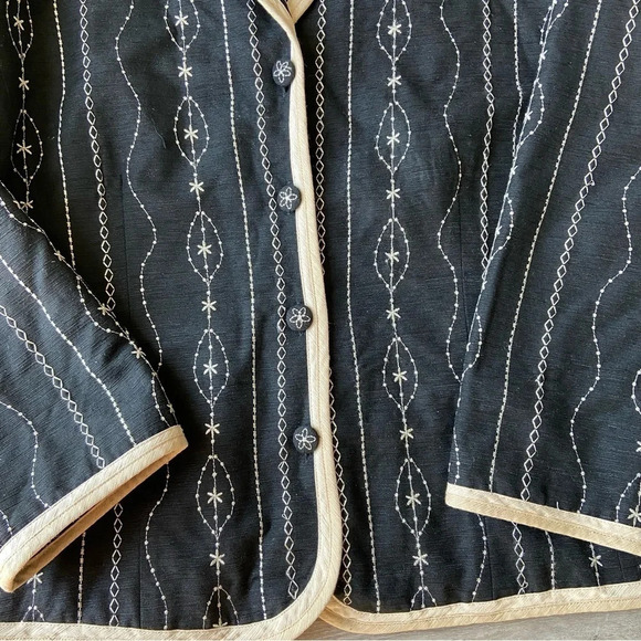 Silk Land  Embroidery Silk Blend Blazer - Picture 9 of 14